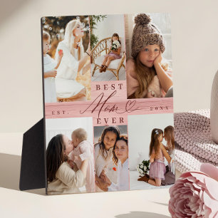 Plaque Photo Meilleure Maman Jamais Famille Photo Collage Pink