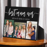 Plaque Photo Meilleure maman jamais - Fête des mères Collage ph<br><div class="desc">Célébrez votre mère avec la Plaque de collage photo de la Fête des Mères "Meilleure maman jamais". Cette plaque personnalisée présente un collage magnifiquement arrangé de photos chères, capturant des moments et des souvenirs spéciaux. Le message chaleureux "Best Mom Ever" ajoute une touche d'amour. Conçu à partir de matériaux de...</div>