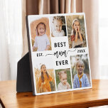 Plaque Photo Meilleure maman jamais - Fête des mères Collage ph<br><div class="desc">Célébrez votre mère avec la Plaque de collage photo de la Fête des Mères "Meilleure maman jamais". Cette plaque personnalisée présente un collage magnifiquement arrangé de photos chères, capturant des moments et des souvenirs spéciaux. Le message sincère "Meilleure maman jamais" ajoute une touche d'amour. Conçu à partir de matériaux de...</div>