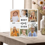 Plaque Photo Meilleure maman jamais - Fête des mères Collage ph<br><div class="desc">Célébrez votre mère avec la Plaque de collage photo de la Fête des Mères "Best Mom Ever". Cette plaque personnalisée présente un collage magnifiquement arrangé de photos chères, capturant des moments et des souvenirs spéciaux. Le message chaleureux "Best Mom Ever" ajoute une touche d'amour. Conçu à partir de matériaux de...</div>