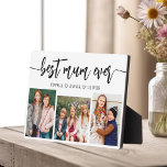 Plaque Photo Meilleure maman jamais - Fête des mères Collage ph<br><div class="desc">Célébrez votre mère avec la Plaque de collage photo de la Fête des Mères "Meilleure maman jamais". Cette plaque personnalisée présente un collage magnifiquement arrangé de photos chères, capturant des moments et des souvenirs spéciaux. Le message chaleureux "Best Mom Ever" ajoute une touche d'amour. Conçu à partir de matériaux de...</div>