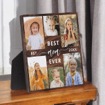 Plaque Photo Meilleure Maman jamais - Fête des Mères Photo Bois<br><div class="desc">Célébrez votre mère avec la Plaque de collage photo de la Fête des Mères "Best Mom Ever". Cette plaque personnalisée présente un collage magnifiquement arrangé de photos chères, capturant des moments et des souvenirs spéciaux. Le message chaleureux "Best Mom Ever" ajoute une touche d'amour. Conçu à partir de matériaux de...</div>