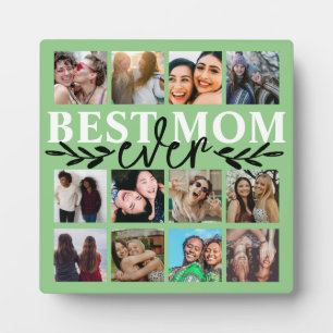 Plaque Photo Meilleure Maman Jamais Green Photo Collage Calligr