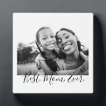 Plaque Photo Meilleure maman jamais noir et blanc Script photo<br><div class="desc">Personnalisé Best Mom Ever Black and White Script Photo Plaque (Le texte peut être customisé pour que vous puissiez remplacer le mot "maman" par "maman",  "maman",  etc.)</div>