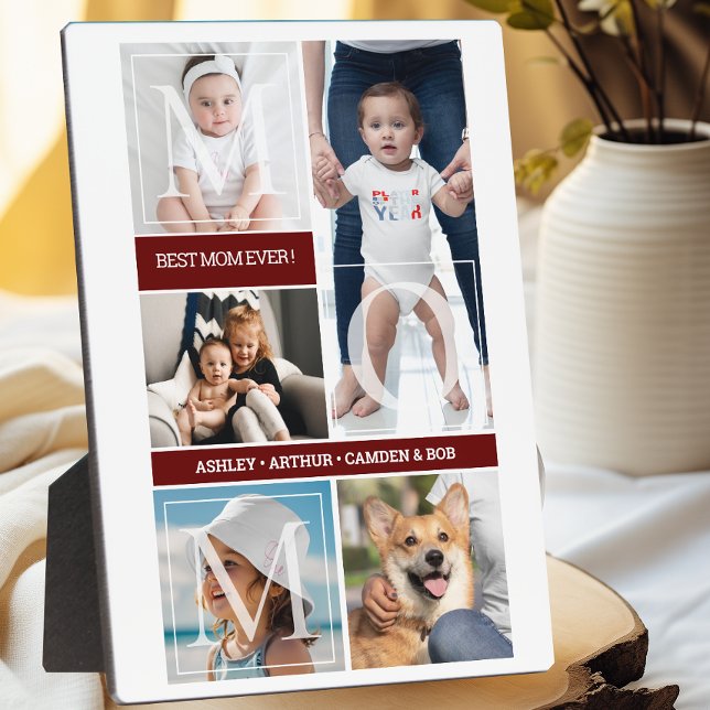 Plaque Photo Meilleure maman Jamais Photo Collage Fête des mère (Créateur téléchargé)