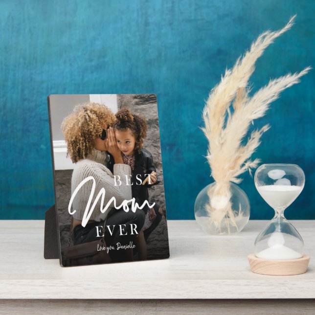 Plaque Photo Meilleure maman jamais photo personnalisée Mothers (Côté)