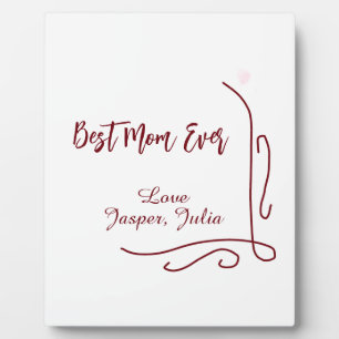 Plaque Photo Meilleure maman jamais rouge amour espagnol bordur