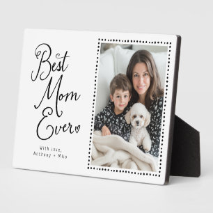 Plaque Photo Meilleure maman jamais Whimsical Script 1 Photo