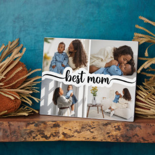 Plaque Photo Meilleure Maman Personnalisée 4 Photo Collage