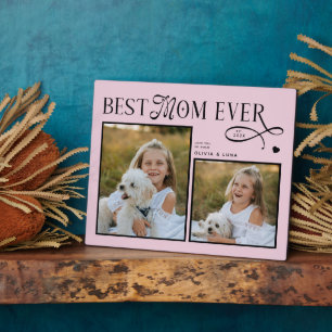Plaque Photo Meilleure Maman Photo Cœur Chien Cadeaux Fête des