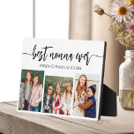 Plaque Photo Meilleure Nonna jamais - Collage photo pour petits<br><div class="desc">Célébrez la "Meilleure Vierge jamais" avec cette Plaque de collage de photos pour petits-enfants personnalisée. Ce cadeau plein de coeur comprend un collage magnifiquement arrangé de photos chères capturant des moments spéciaux, complété par un message d'amour. Conçu à partir de matériaux de haute qualité avec une finition épurée, il est...</div>