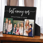 Plaque Photo Meilleure nounou jamais - Collage photo pour petit<br><div class="desc">Célébrez la "Meilleure Nanny Ever" avec cette Plaque Collage Photo Petits-Enfants personnalisée. Ce cadeau plein de coeur comprend un collage magnifiquement arrangé de photos chères capturant des moments spéciaux, complété par un message d'amour. Conçu à partir de matériaux de haute qualité avec une finition épurée, il est idéal pour l'exposition...</div>