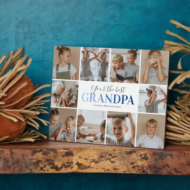Plaque Photo Meilleure Photo de Grand-Père (Côté)