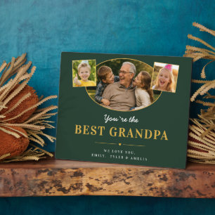Plaque Photo Meilleure Photo de Grand-Père Souvenir de la Fête