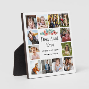 Plaque Photo Meilleure tante Ever 12 Collage photo