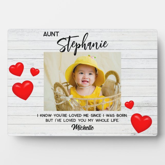 Plaque Photo Meilleure tante Niece Nephew Fête des mères Soeur  (Devant)