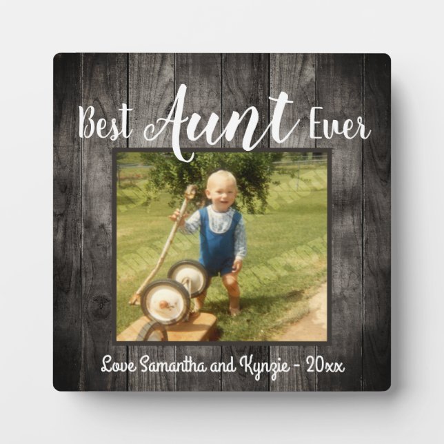 Plaque Photo Meilleure Tante Toujours Love Desk Photo (Devant)