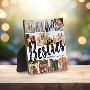 Plaque Photo MEILLEURES AMIES, Collage de photos & Noms BFF