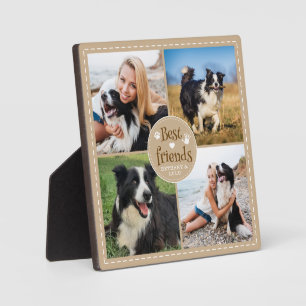 Plaque Photo Meilleures Amies Personne et Chien 4 Collage de Ph