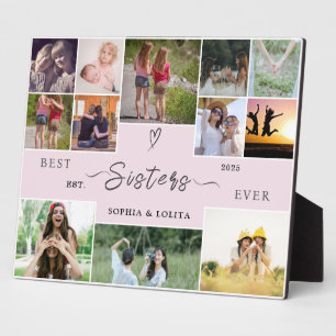 Plaque Photo Meilleures Sœurs de Tous les Temps – Cadeau de Col
