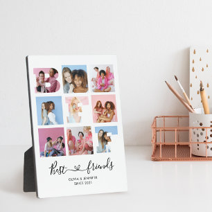 Plaque Photo Meilleurs amis BFF Grille photo Collage Script de