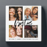 Plaque Photo Meilleurs amis Carré 4 Photos collage besties<br><div class="desc">Un grand cadeau pour célébrer votre firenship ! Une plaque photo avec vos 4 photos préférées,  personnalisée avec vos noms.</div>