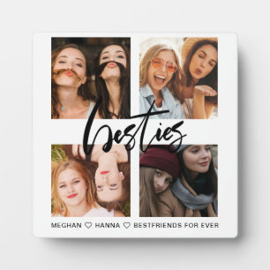 Plaque Photo Meilleurs amis Carré 4 Photos collage besties