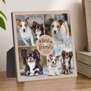 Plaque Photo Meilleurs amis chien 4 Photos Empreintes de pattes