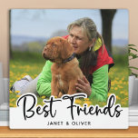Plaque Photo Meilleurs amis Custom Pet Chien Photo<br><div class="desc">Célébrez votre meilleur ami avec une photo personnalisée pour animaux de compagnie meilleurs amis à tenir plaque de saké. Qu'il s'agisse d'un anniversaire, de noël, de la journée de la mère ou de la fête des pères, c'est un cadeau merveilleux à tous les papas et mamans de chien, mamans et...</div>