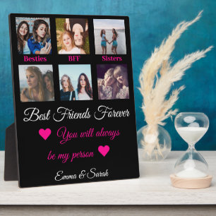 Plaque Photo Meilleurs amis Forever Custom 6 Photos Nom Citatio
