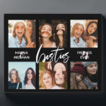 Plaque Photo Meilleurs amis Photo collage noir<br><div class="desc">Un grand cadeau pour célébrer votre firenship ! Une plaque photo avec vos 6 photos préférées,  personnalisée avec vos noms.</div>