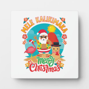 Plaque Photo Mele Kalikimaka pour un joyeux Noël hawaïen