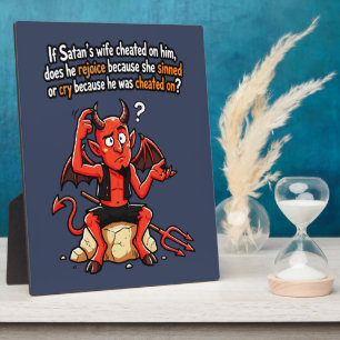 Plaque Photo Meme du Diable Drôle de Femme Infidèle Satanique