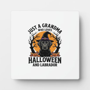 Plaque Photo Mémé Halloween Labrador Drôle Vintage_1