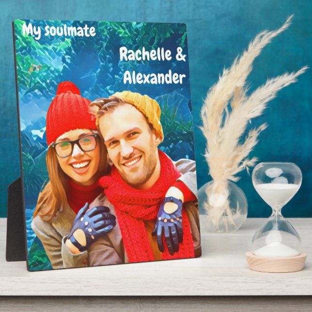 Plaque Photo mémoire amusante avec mon partenaire (Côté)