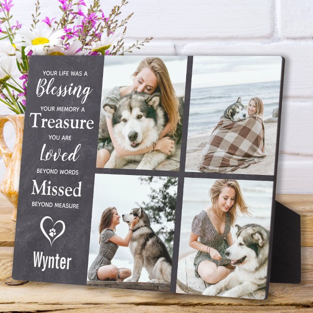 Plaque Photo Mémoire de Compagnon à Quatre Pattes Souvenir de P (Créateur téléchargé)