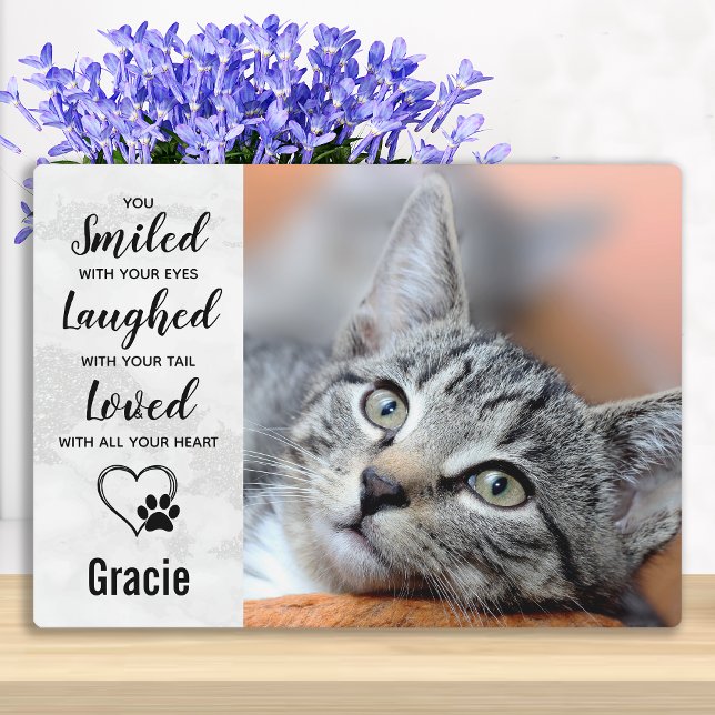 Plaque Photo Mémoire de Compassion pour Chat Mémorial pour Anim (Créateur téléchargé)