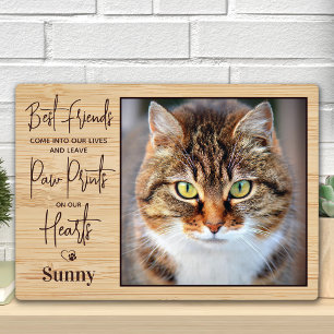 Plaque Photo Mémoire Personnalisée de Chat de Compagnie Photo P