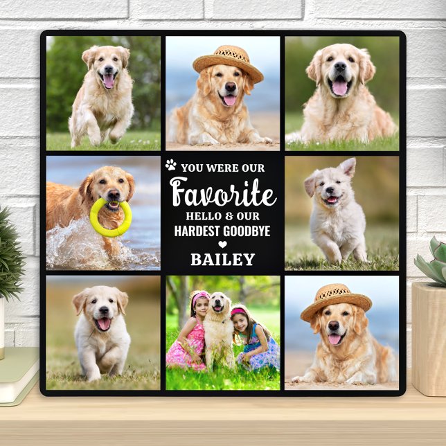 Plaque Photo Mémorial 8 Collage Photo Chien Perte Animaux de Co (Créateur téléchargé)