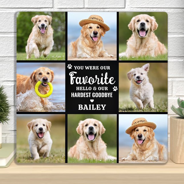 Plaque Photo Mémorial 8 Photo Collage Animaux de compagnie Chie (Créateur téléchargé)