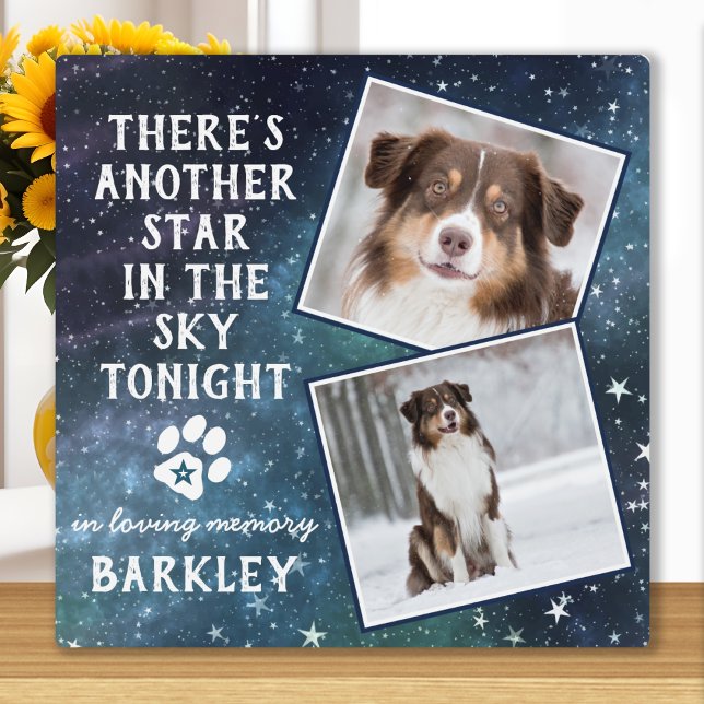 Plaque Photo Mémorial d'animaux Photo de deuil de chien (Créateur téléchargé)