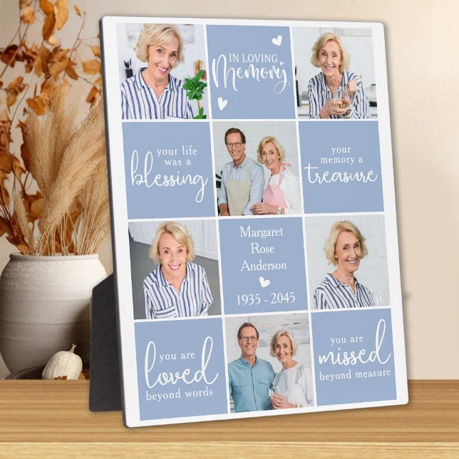 Plaque Photo Mémorial dans la mémoire aimée personnalisée 6 pho (Créateur téléchargé)