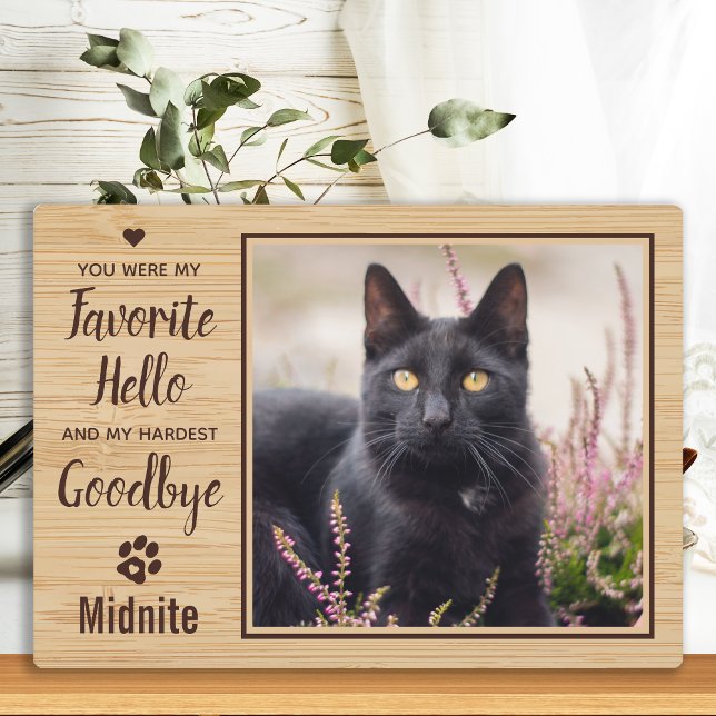 Plaque Photo Mémorial de chat Perte d'animal de compagnie (Créateur téléchargé)