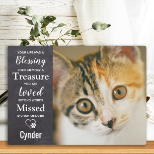 Plaque Photo Mémorial de chat pour se souvenir des animaux de c