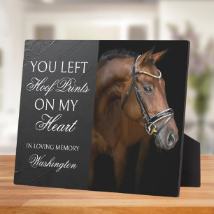 Plaque Photo Mémorial de cheval Cadeau équestre Photo personnal