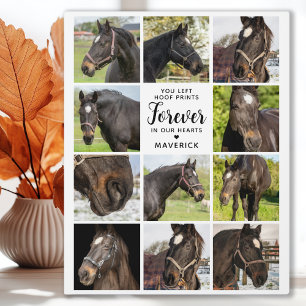 Plaque Photo Mémorial de cheval Collage de photos de compagnie