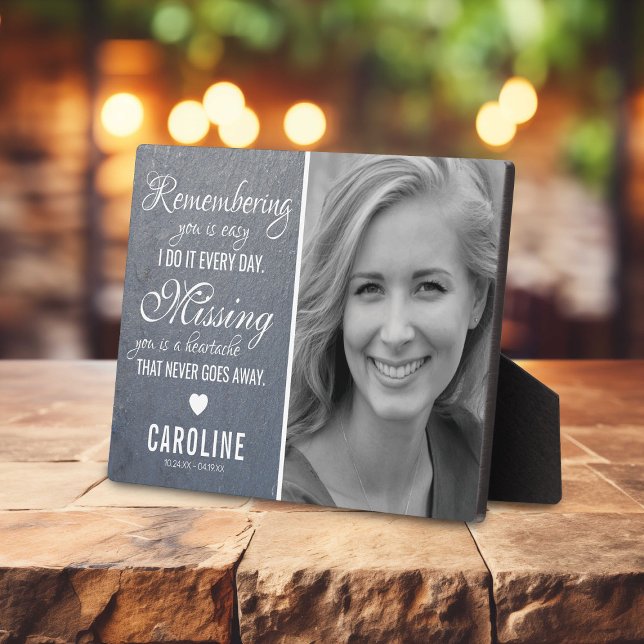 Plaque Photo Mémorial de la famille | Photo Soutenir le souveni (Créateur téléchargé)