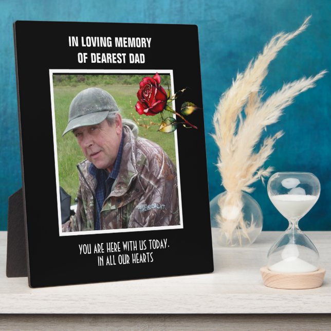 Plaque Photo Mémorial de mariage pour un être cher disparu (Côté)