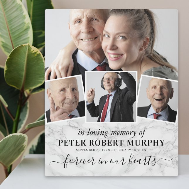 Plaque Photo Mémorial de photo en marbre en souvenir affectueux (Créateur téléchargé)