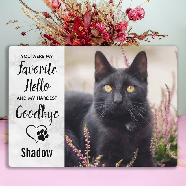 Plaque Photo Mémorial des chats Perte d'animaux de compagnie (Créateur téléchargé)